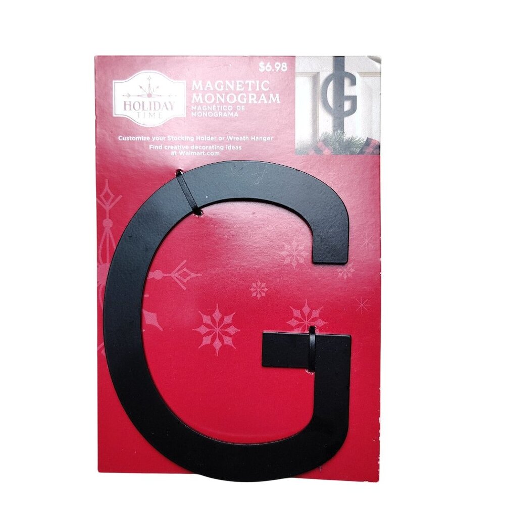 Holiday Time Magnetic Monogram Letter G For Stocking or Wreath Hanger